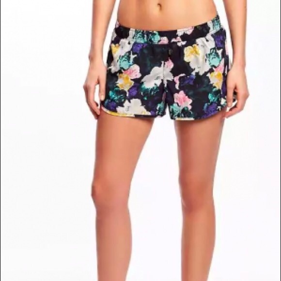 floral running shorts